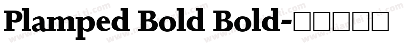 Plamped Bold Bold字体转换